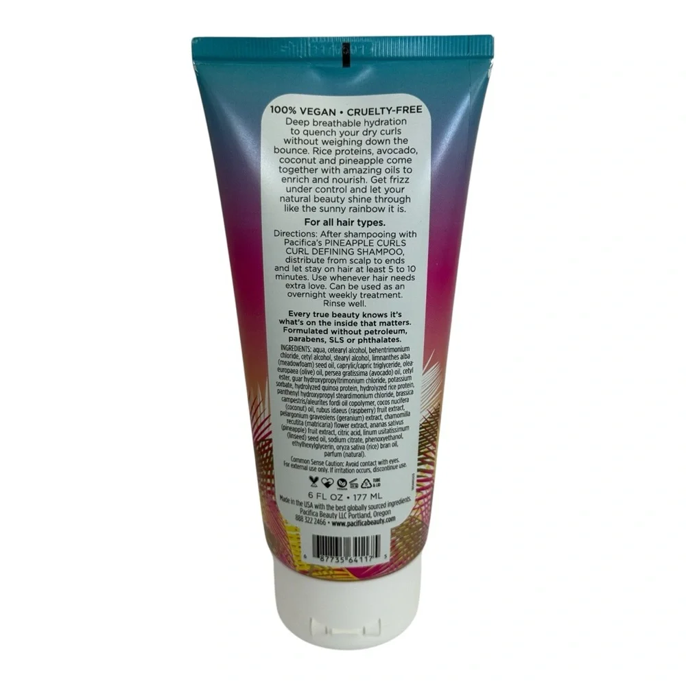Pacifica Pineapple Hydrate Curl Nourishing Mask 6 fl oz New